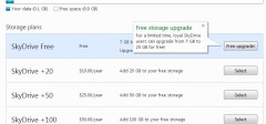 25GB besplatnog prostora na SkyDrive-u