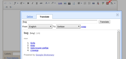 Google prevodilac dostupan u Bloggeru