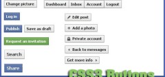 Facebook dugmići uz pomoć CSS3