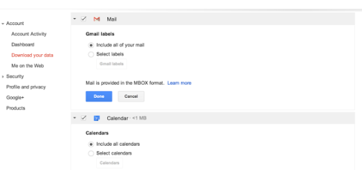 Google konačno omogućio preuzimanje Gmail i Calendar podataka