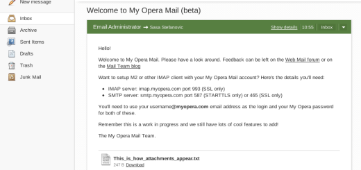 Opera pokrenula mail servis !
